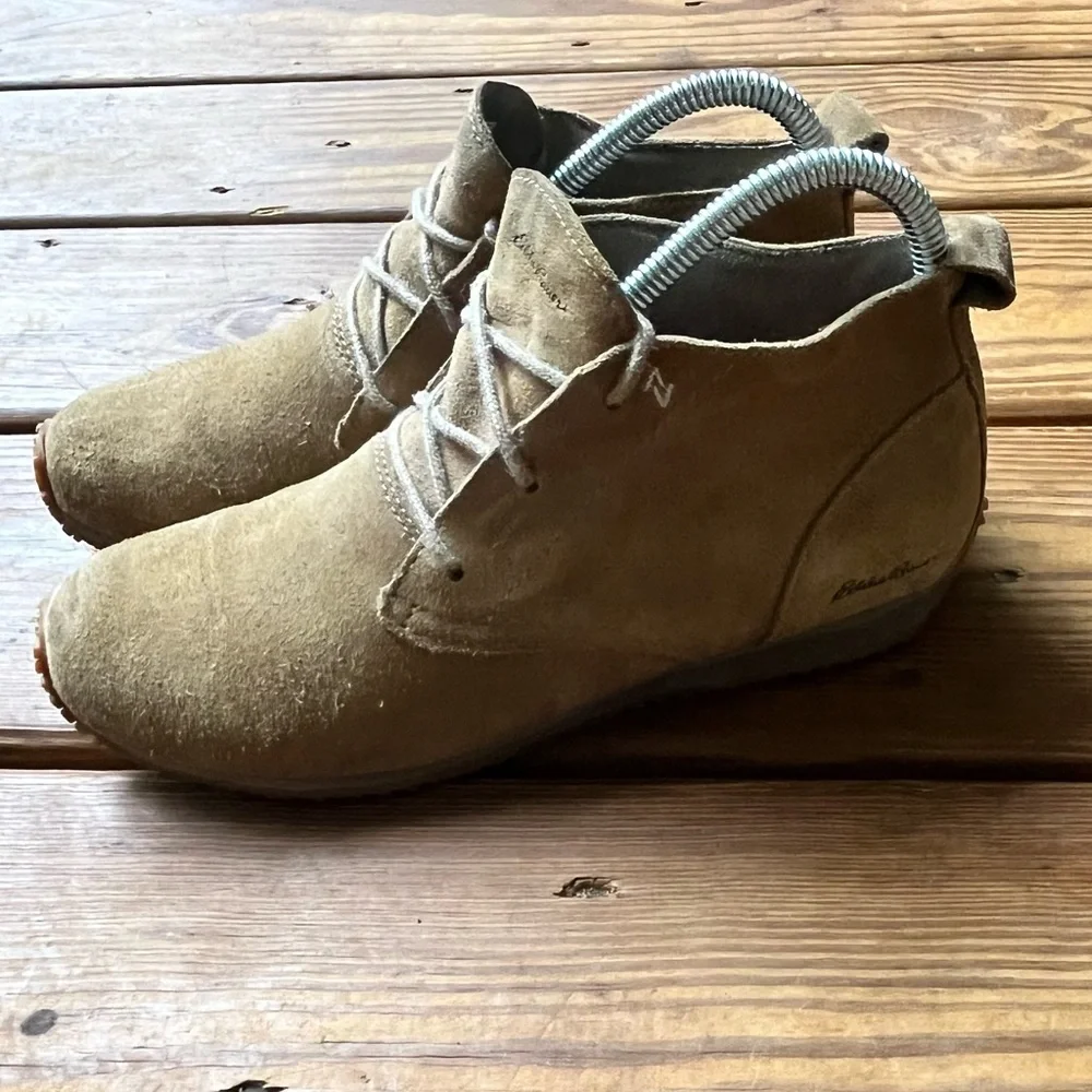 Eddie Bauer Transition Chukka Boot Suede Lace Up Walking Women's 6 Tan